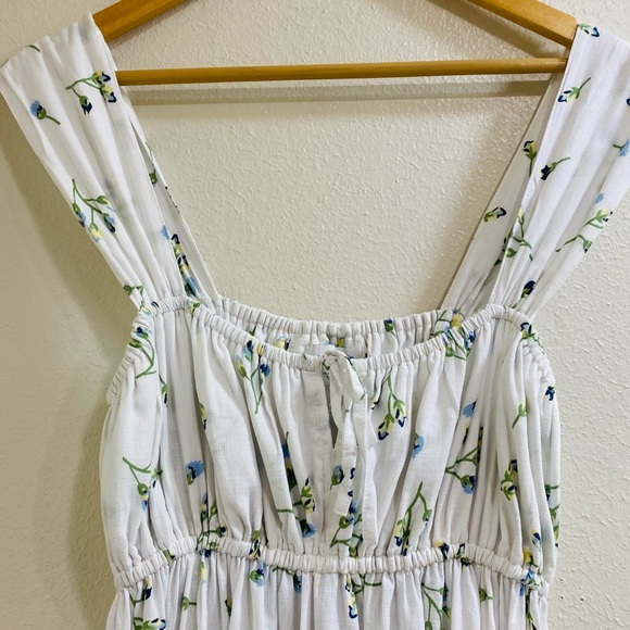 Piyama Mia White Floral Maxi Dress Size Large - Picture 7 of 8